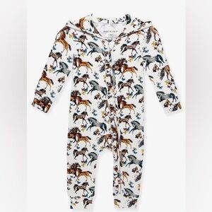 Posh Peanut Claire French Hooded Ruffle Romper